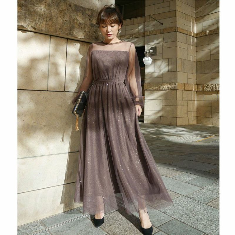 My Shawty/マイシャウティー milano lame day dress a1912003