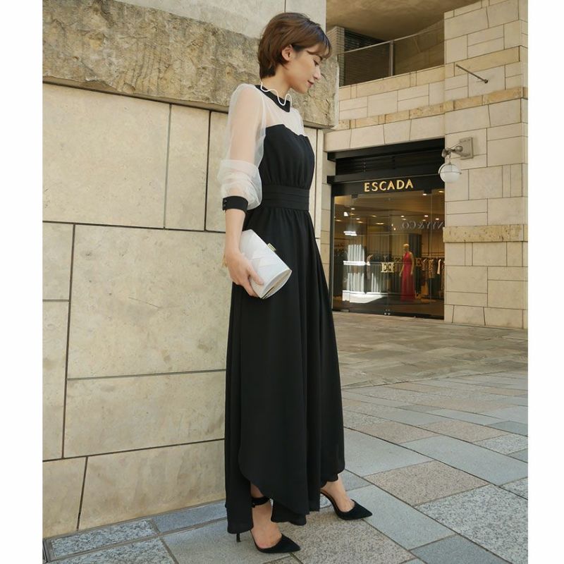 取寄せ発送品 マイシャウティmilano lame day dress パーティー結婚式