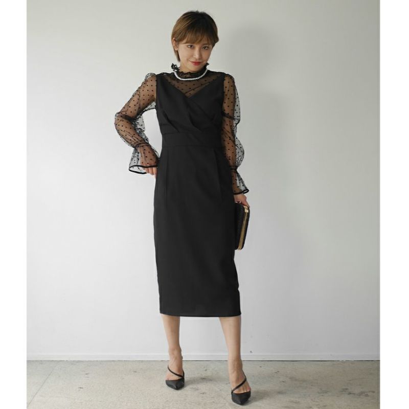 My shawty/マイシャウティー moana lace pencil dress a2202003