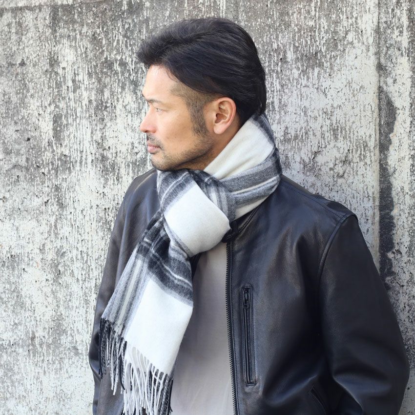TWEEDMILL/ツイードミル チェック柄マフラー ユニセックス ラムウール 