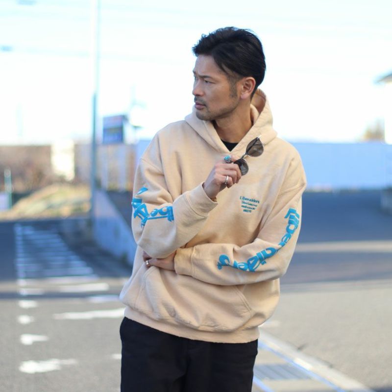 Liberaiders/リベレイダース　SLEEVE PRINT HOODIE　703032401　ストリート　ビッグシルエット　ロゴパーカー　 窪塚洋介　伊勢谷友介