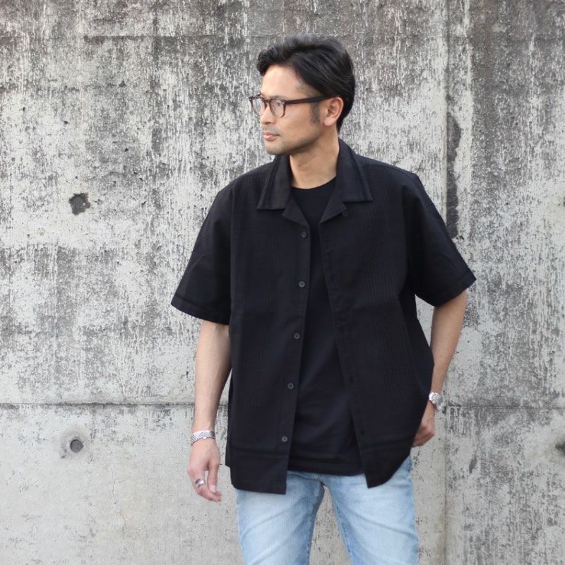 『Wax London』 ニュートン シャツ SS24-SSS-NEW-BEG wax london/ワックスロンドン ニュートンシャツ PINTUCK SS24