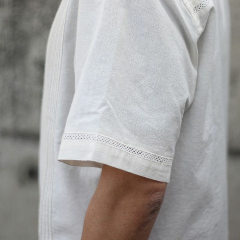 『Wax London』 ニュートン シャツ SS24-SSS-NEW-BEG wax london/ワックスロンドン ニュートンシャツ PINTUCK SS24