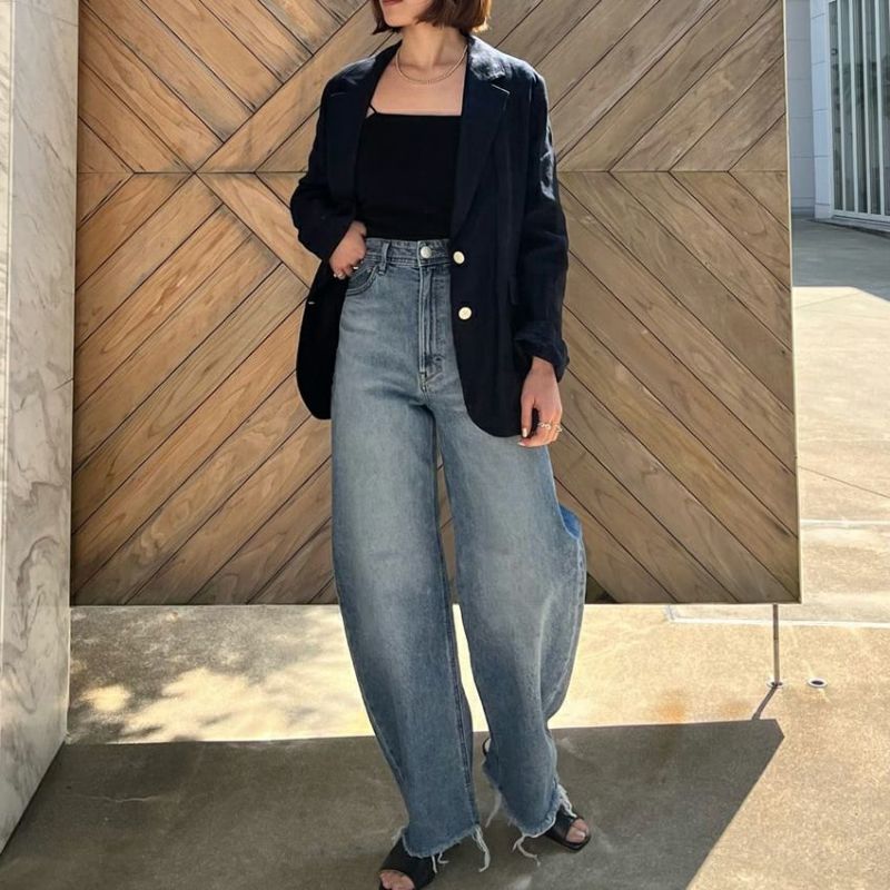 ヤヌーク yanuk laura ローラ 23インチ ブラック カーブテーパード YANUK｜ローラ カーブ テーパード LAURA (CurveTapered) デニム