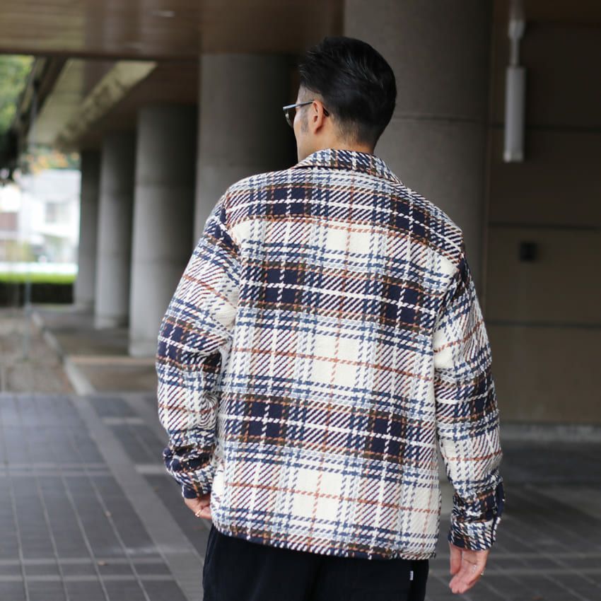 wax london/ワックスロンドン チェック柄ホワイティングオーバーシャツ 