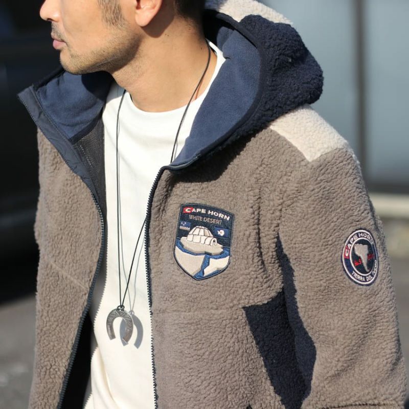 CAPE HORN/ケープホーン フーディボアブルゾン 71102 フリース フード