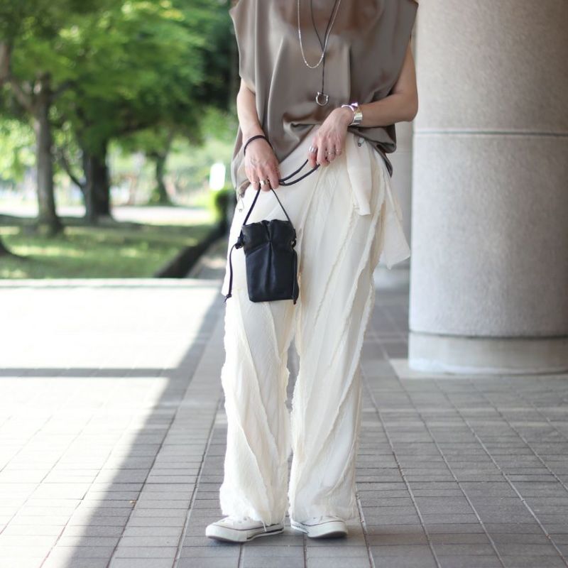 【TRANOI.】大幅お値下げ❣️18,700円♡BELTED HEM PANTS TODAYFUL /トゥデイフル Sheer Jacquard Trousers 12510705