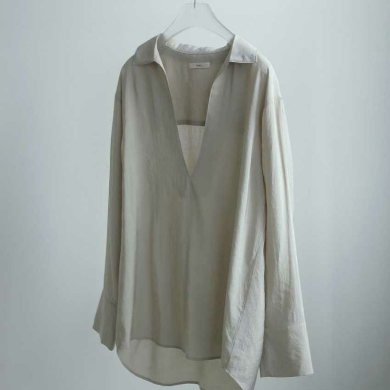 anuke/アンヌーク Skipper Sheer Shirts スキッパーシアーシャツ