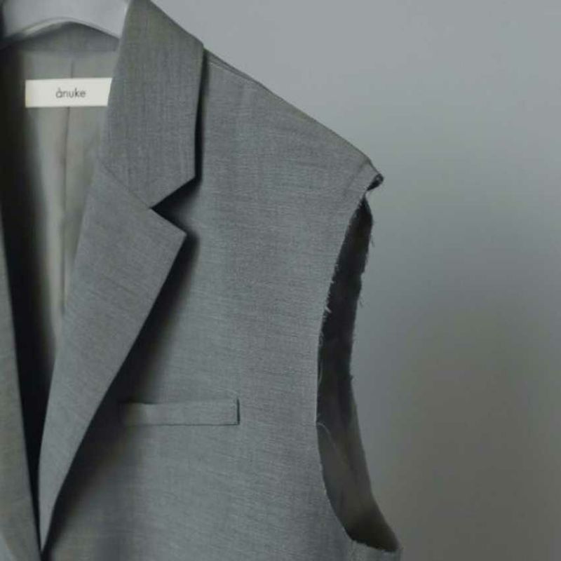 anuke/アンヌーク Cutoff Over Vest 62510103 カットオフオーバー