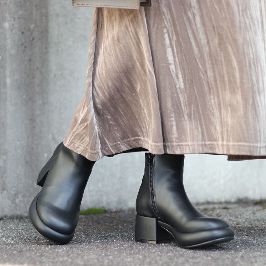 anuke/アンヌーク Round Leather Boots 62421097 ラウンドブーツ