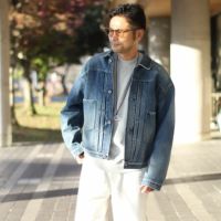 のぶ / johnbull ⿻ コットン デニム ジャケット ビッグカラー ビッグカラーデニムジャケット|LANVIN en Bleu | LANVIN en Bleu