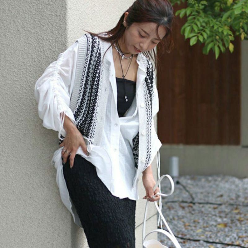 CHIGNON/シニヨン エスニック調コットンニットベスト 9451-056LA
