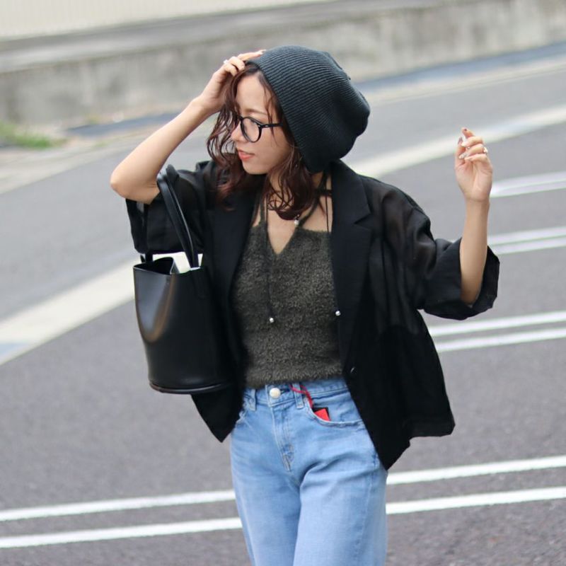 CLOCHE/クロッシェ シアーテーラードジャケット 512-85684 シアー