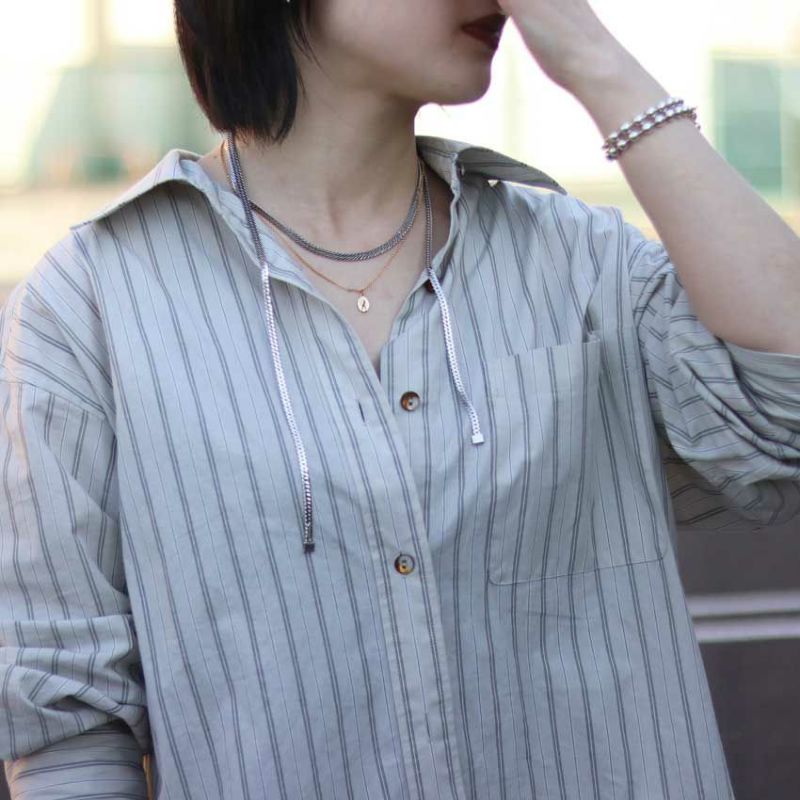 お歳暮 人気 Snake mara/シーズマーラ Sea'ds chain 25A2-32 lariat アクセサリー