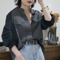 新品25,300円 trois トロワ Vネック コート sankyo shokai ノーカラーコート レディース Vネック ロング丈