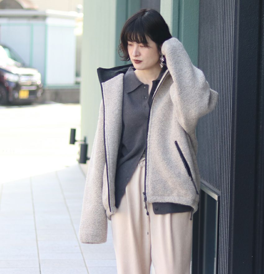 TODAYFUL グレー ジップアップウールジャケット TODAYFUL グレー ジップアップウールジャケット