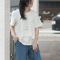 トロア（trois）ツィード×ポンチタックスリーブショート丈プルオーバー／ダークグレイ 公式通販】trois トロワ｜正規販売店Shunal