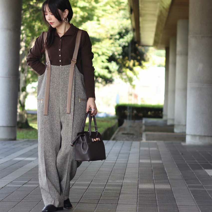 CHIGNON/シニヨン ツイードサロペット 3655-232MK オールインワン